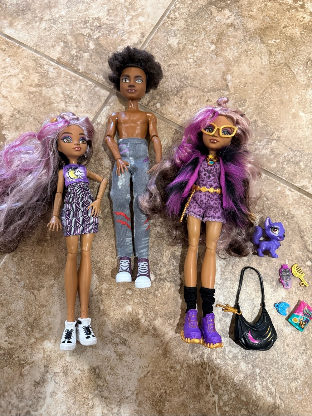 Monster High G3 lot of 3 Clawdeen Wolfe